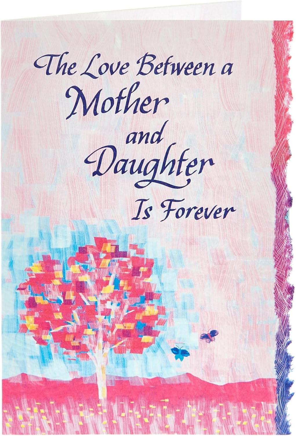 Carte Blanche Blue Mountain greeting card featuring a heartfelt message celebrating the eternal bond between mother and daughter.