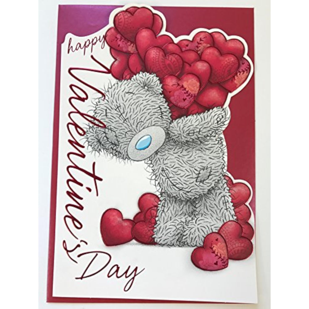 Carte Blanche Bundle of Hearts Bear Valentine's Day greeting card with colorful heart designs and cute bear illustration.