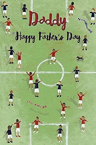 Carte Blanche Daddy Football Happy Father's Day greeting card with football design and cheerful message, perfect for dads.