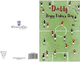 Carte Blanche Daddy football-themed Happy Father's Day greeting card with a playful, colorful design and festive message.