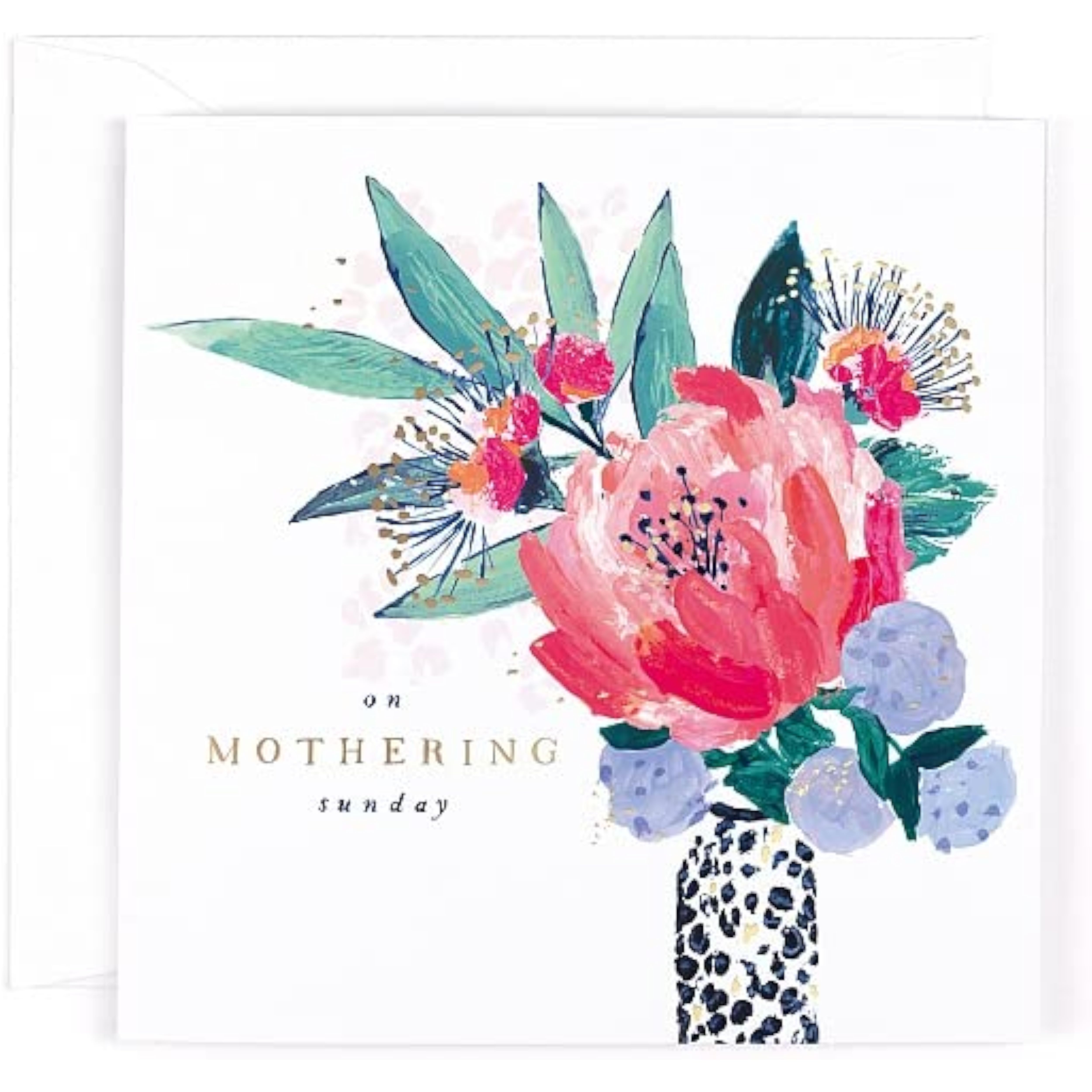 Carte Blanche Happy Mother's Day greeting card with floral design and heartfelt message, perfect for celebrating moms.