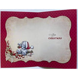 Carte Blanche Me to You Bear Christmas card featuring a cute red foil design with love message for goddaughter.