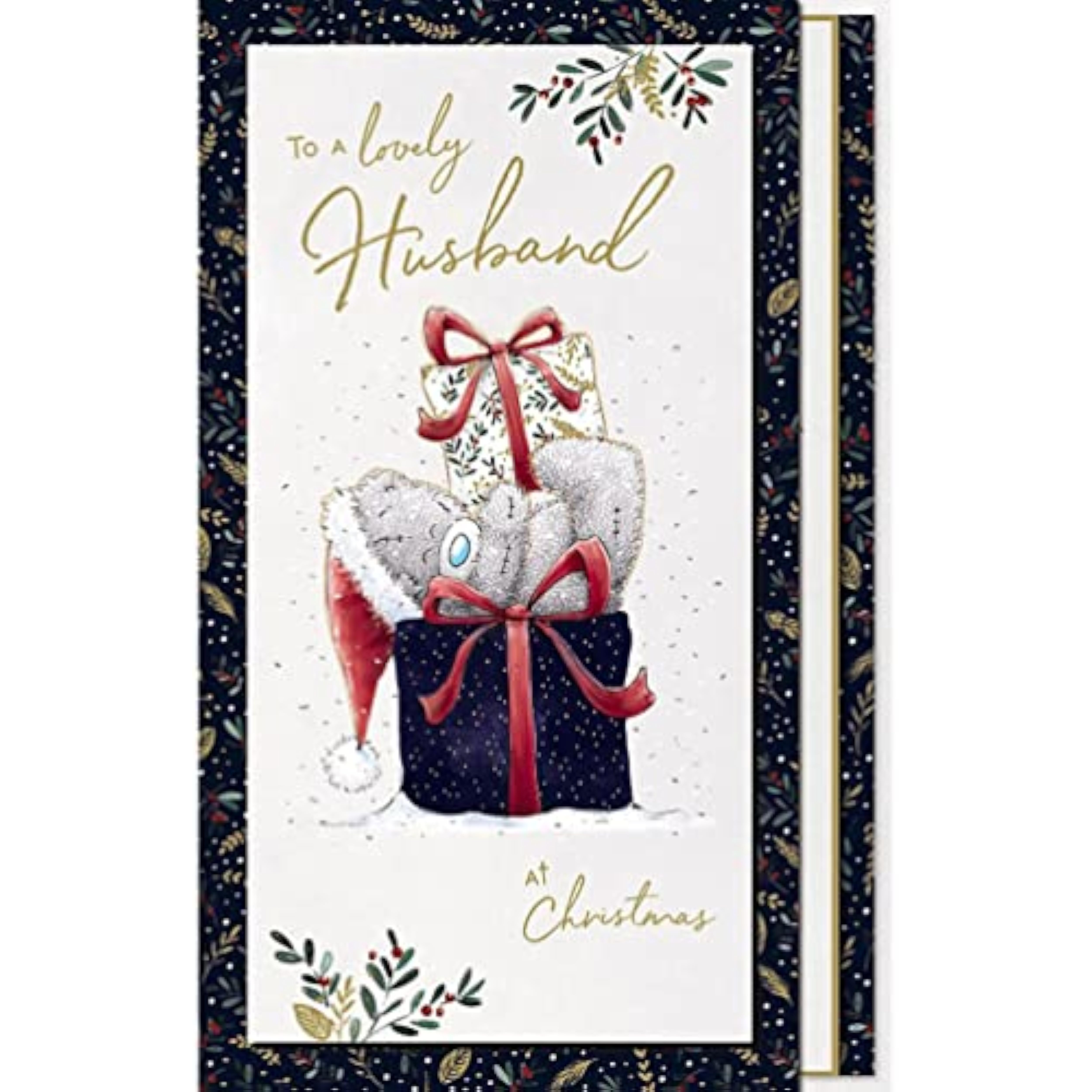Handmade Carte Blanche Me to You Bear Husband Christmas greeting card with festive design and heartfelt message.