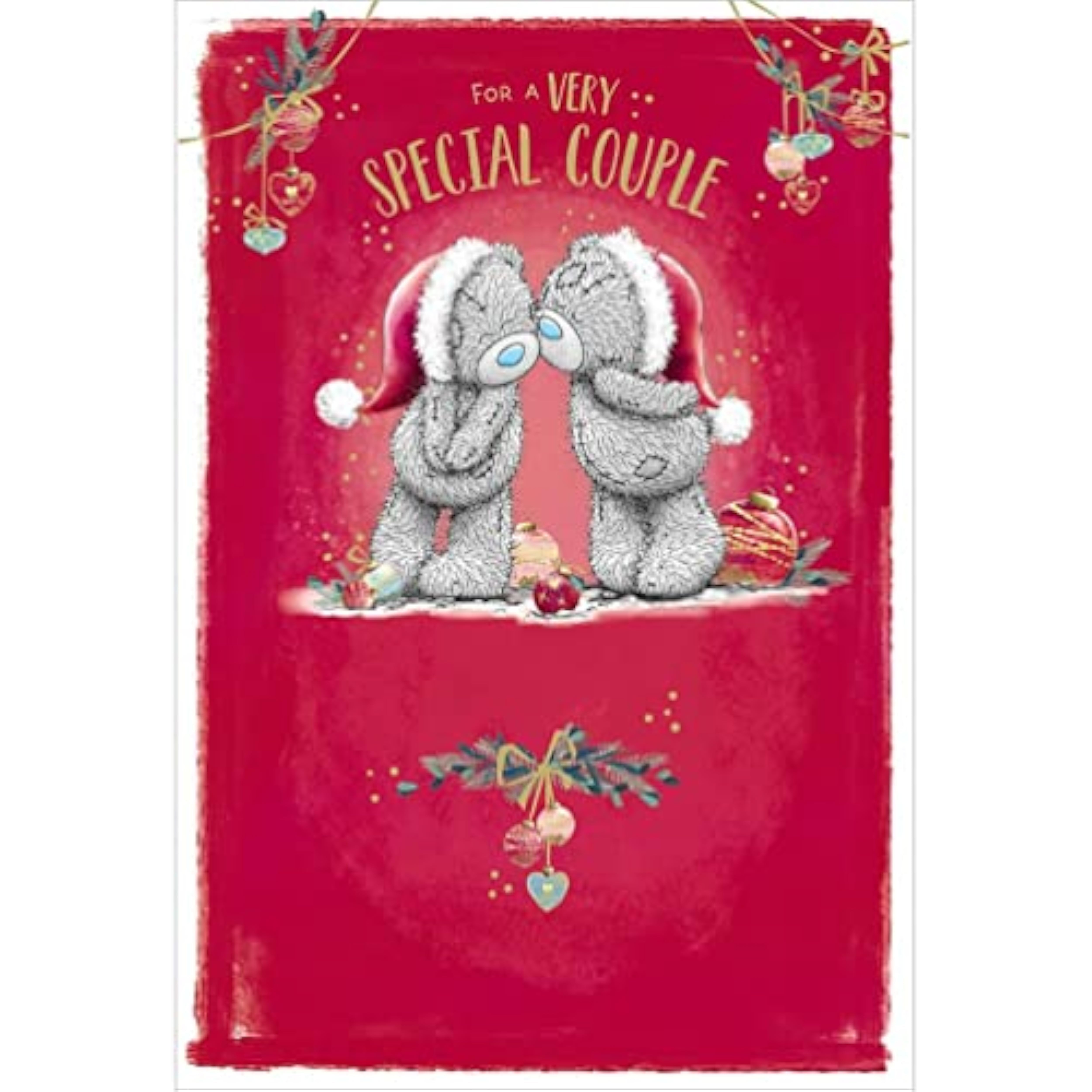 Carte Blanche special couple bears embracing greeting card, featuring cute bear illustration on a romantic greeting card.