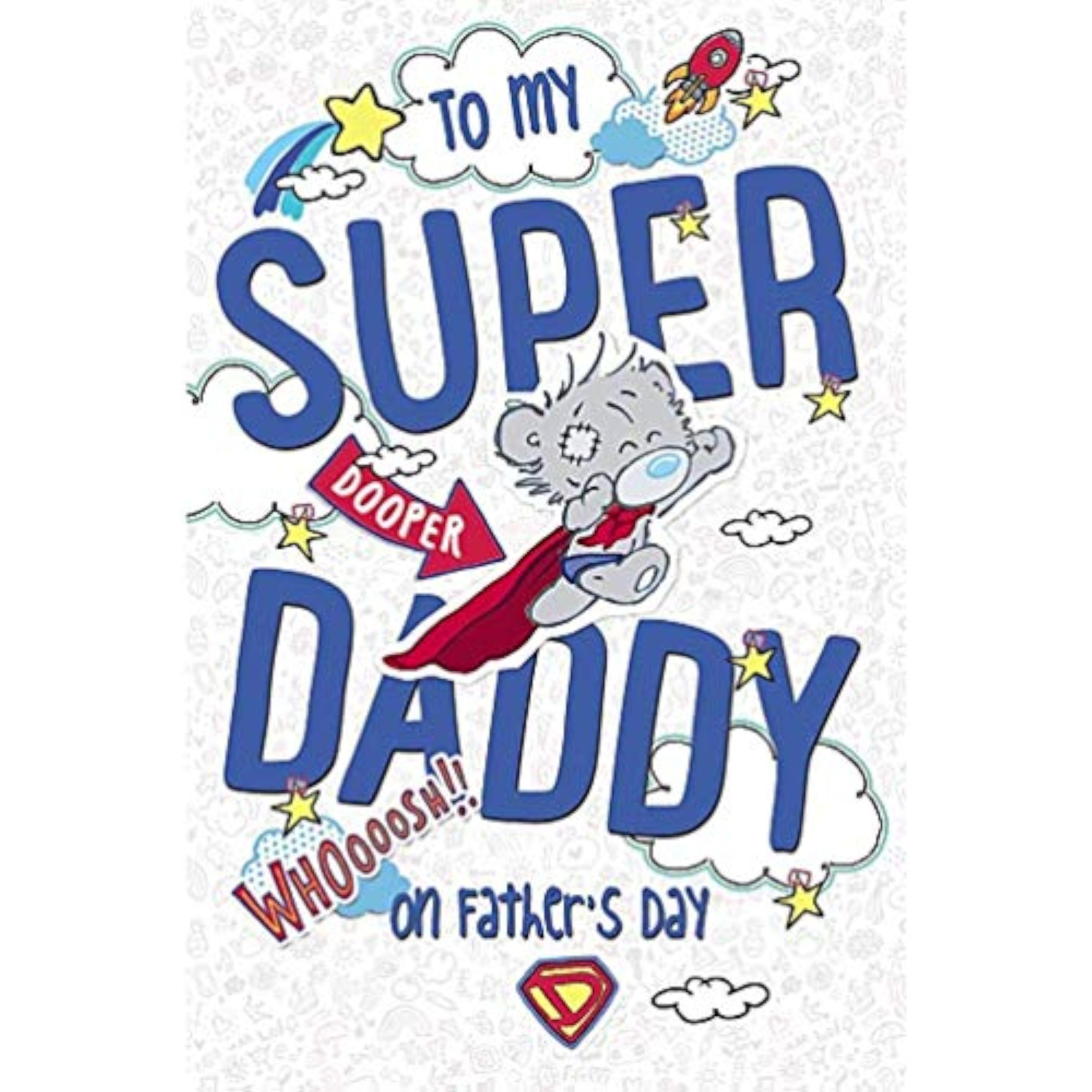 Carte Blanche Super Daddy My Dinky Bear Father’s Day greeting card featuring a cute bear illustration and heartfelt message.