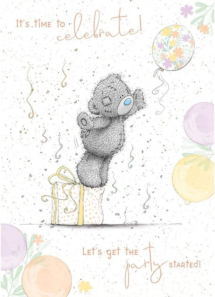 Carte Blanche Tatty Teddy Bear birthday greeting card with a cute teddy illustration and festive birthday message.
