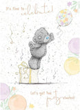 Carte Blanche Tatty Teddy Bear birthday greeting card with a cute teddy illustration and festive birthday message.