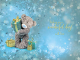 Carte Blanche Teddy 30th Bear greeting card featuring a cute bear holding a gift, perfect for special celebrations and milestones.