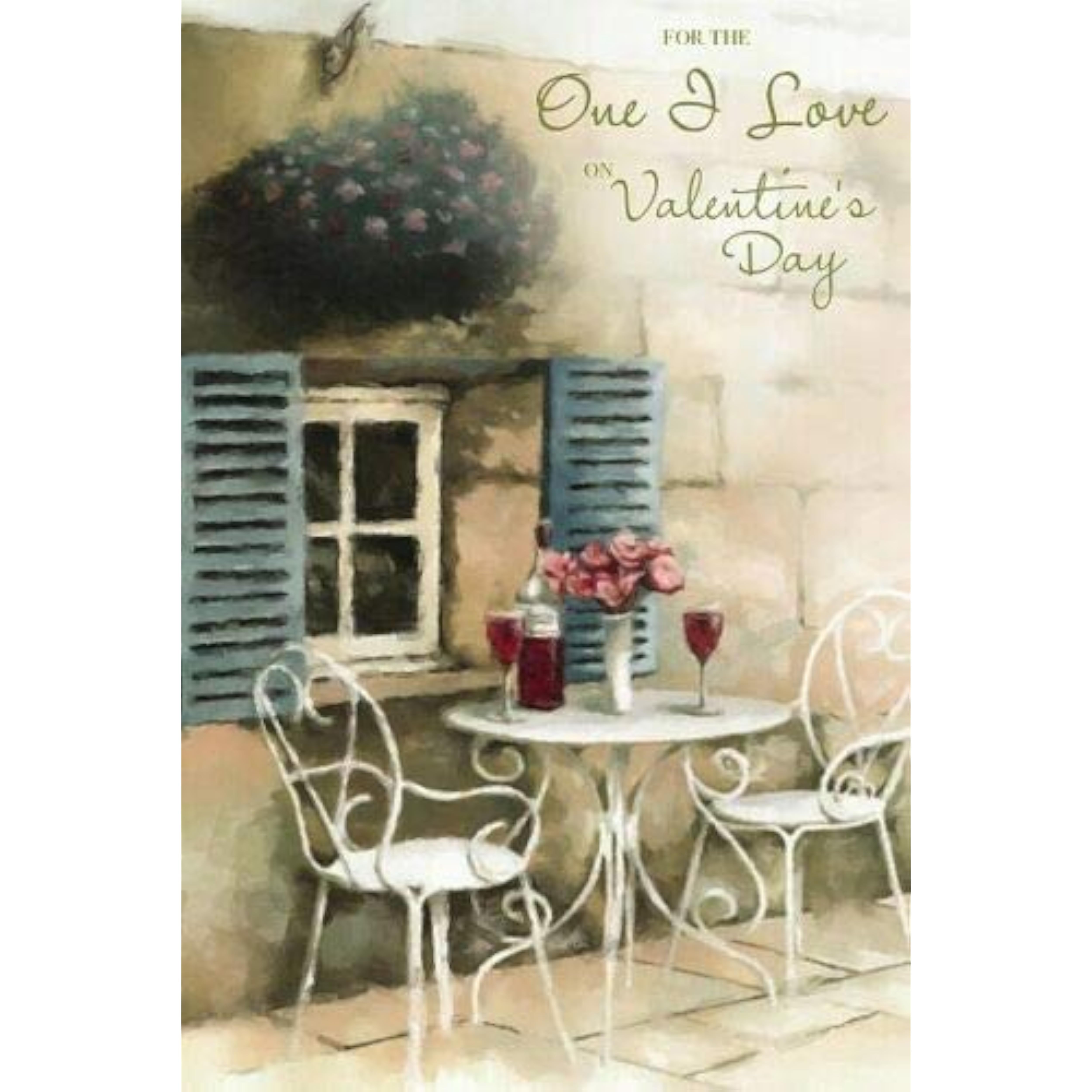 Carte Blanche Wishing Well Valentine's Day greeting card featuring romantic artwork for the one I love, perfect for expressing affection.