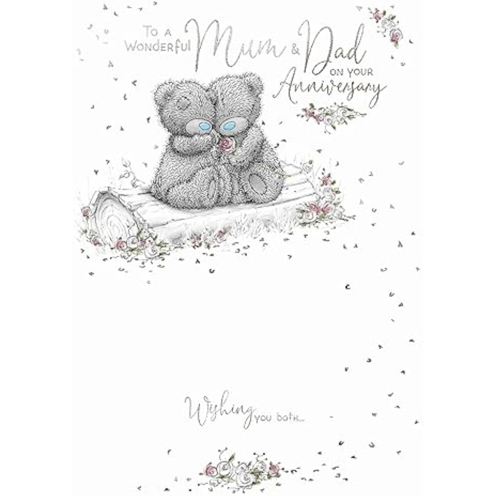 Carte Blanche Wonderful Mum and Dad anniversary greeting card with floral design and heartfelt message for special occasions