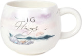 Large grey and white Tatty Teddy "Me to You Big Hugs" mug by Carte Blanche, featuring a cozy teddy bear design.