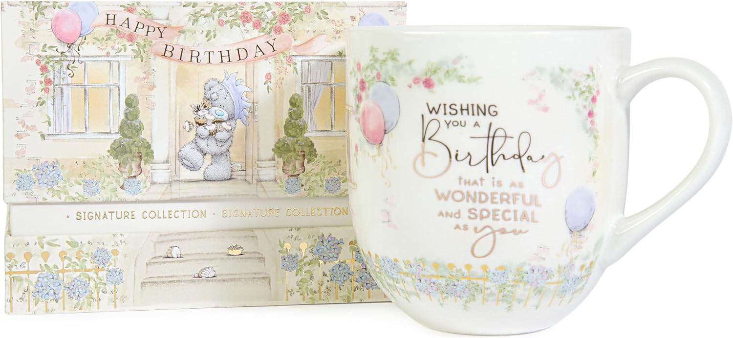 Carte Blanche Tatty Teddy luxury bone china birthday mug with satin lining in signature gift box, part of the Mugs & Giftware collection.