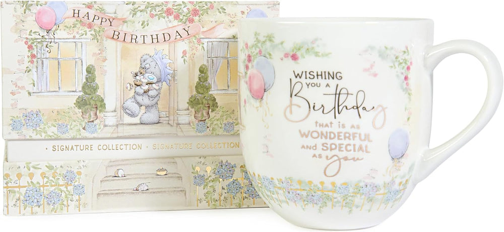 Carte Blanche Tatty Teddy luxury bone china birthday mug with satin lining in signature gift box, part of the Mugs & Giftware collection.