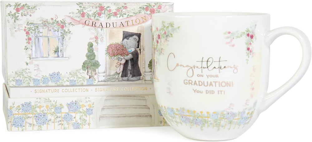 Tatty Teddy luxury bone china mug for graduation in satin-lined gift box from Carte Blanche Signature Collection.
