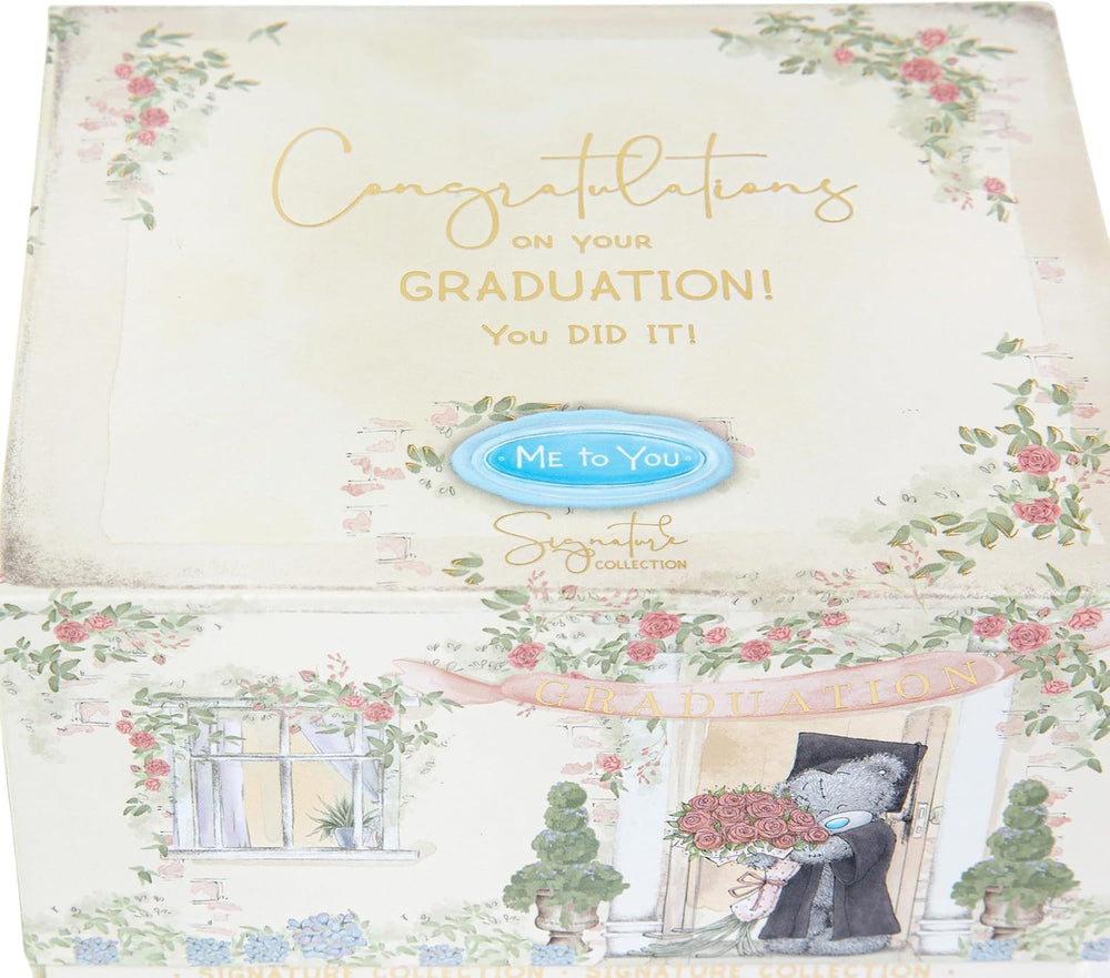 Tatty Teddy luxury bone china mug for graduation, presented in a satin-lined gift box from Carte Blanche Signature Collection.