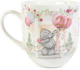 Tatty Teddy luxury bone china mug from Carte Blanche in satin-lined box, perfect for 21st birthday gift, part of Signature Collection.