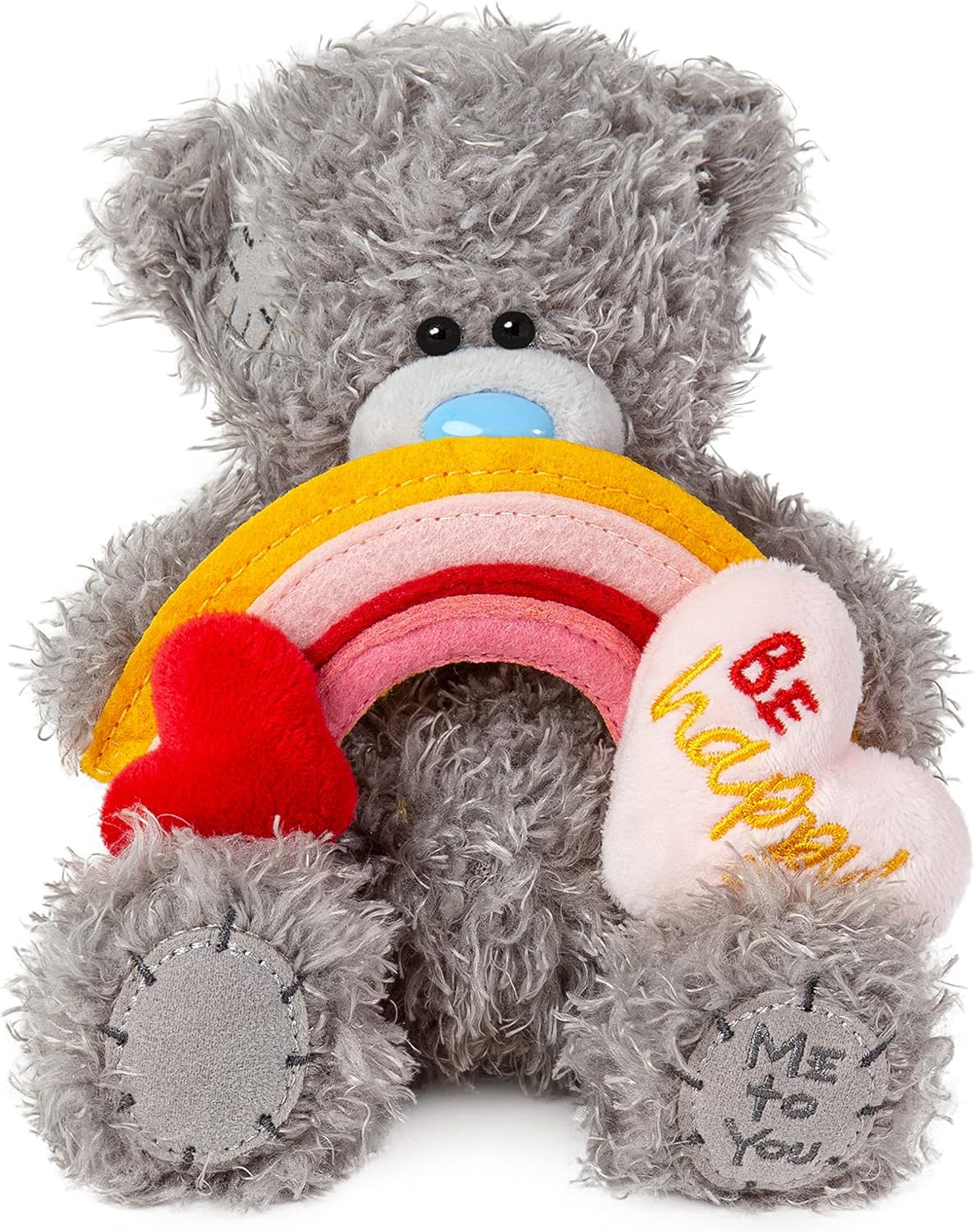 Carte Blanche M7 Be Happy Rainbow Plush, soft toy with colorful rainbow design, cuddly and adorable for children.