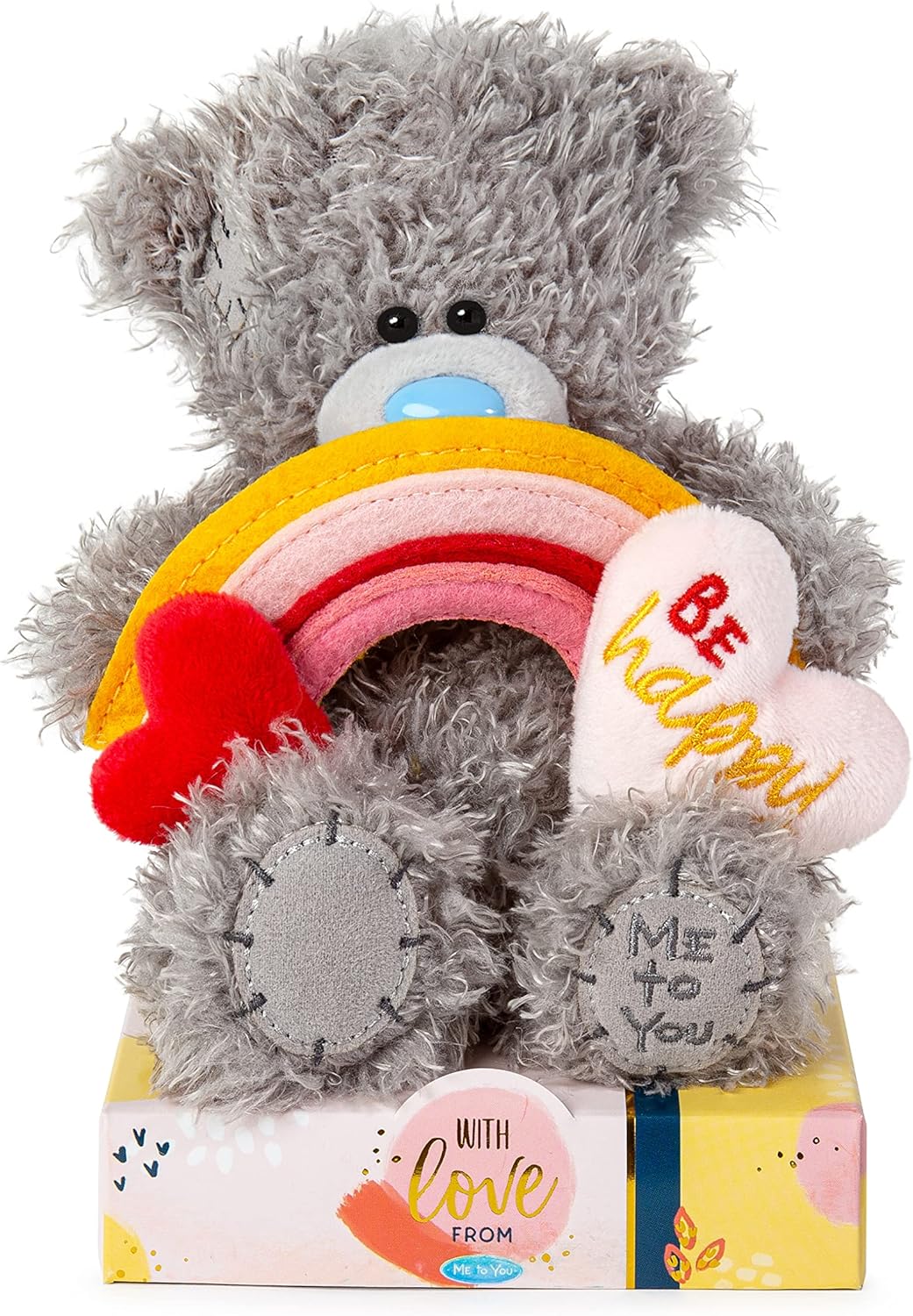 Carte Blanche M7 Be Happy Rainbow Plush soft toy with colorful rainbow design, perfect for cuddling and play.