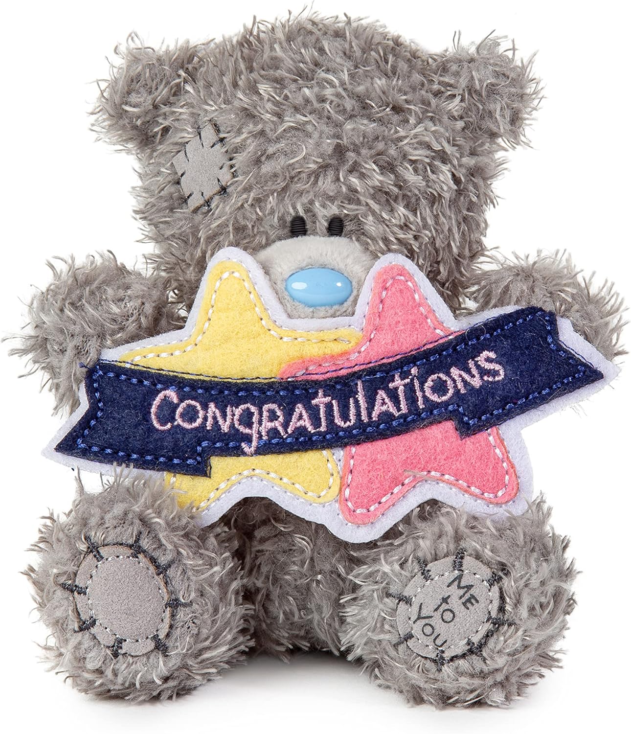 Carte Blanche S4 Congratulations Plush soft toy with colorful embroidered design, perfect for cuddling and gifting.