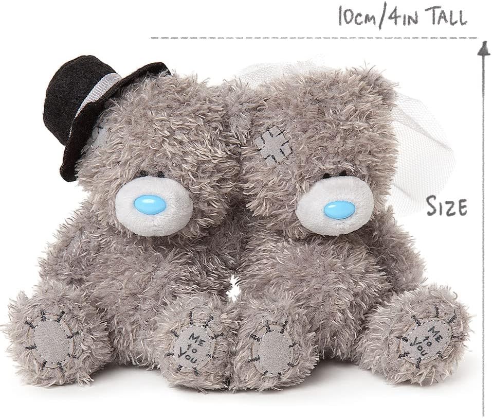 Soft toy set of bride and groom characters by Carte Blanche, featuring two plush figures in wedding attire.