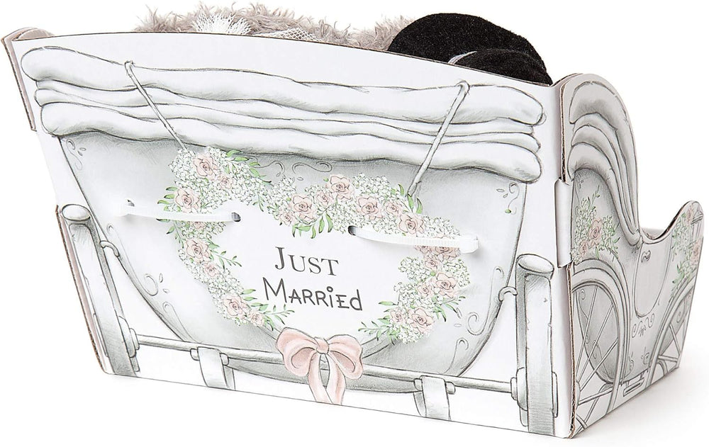 Carte Blanche S4 x 2 bride and groom soft toys, plush dolls representing a wedding couple, with detailed clothing and smiling faces.