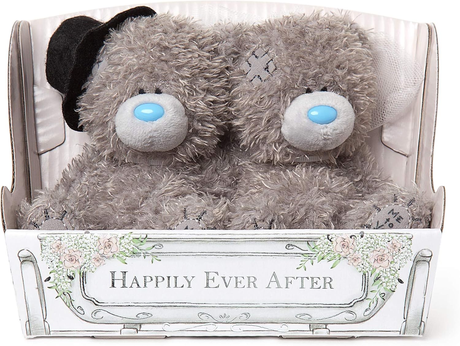 Pair of Carte Blanche S4 soft toys featuring a bride and groom, plush wedding-themed plush dolls for children.