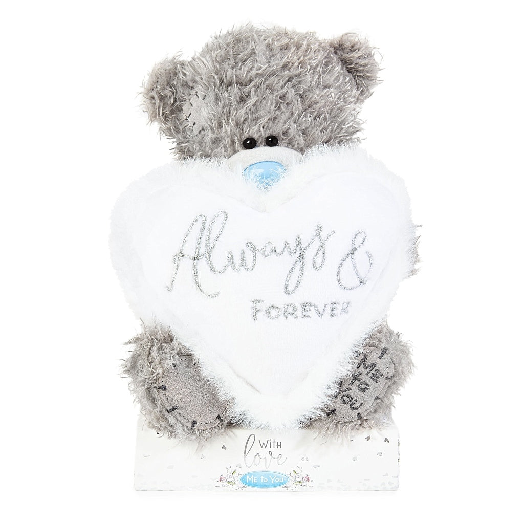 Soft plush heart-shaped toy from Carte Blanche's Always and Forever collection, perfect for gifting and sentimental keepsakes.
