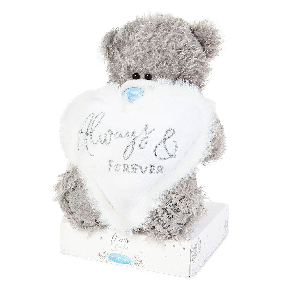 Soft plush heart-shaped gift from Carte Blanche's Always and Forever collection, perfect for sentimental gifting.
