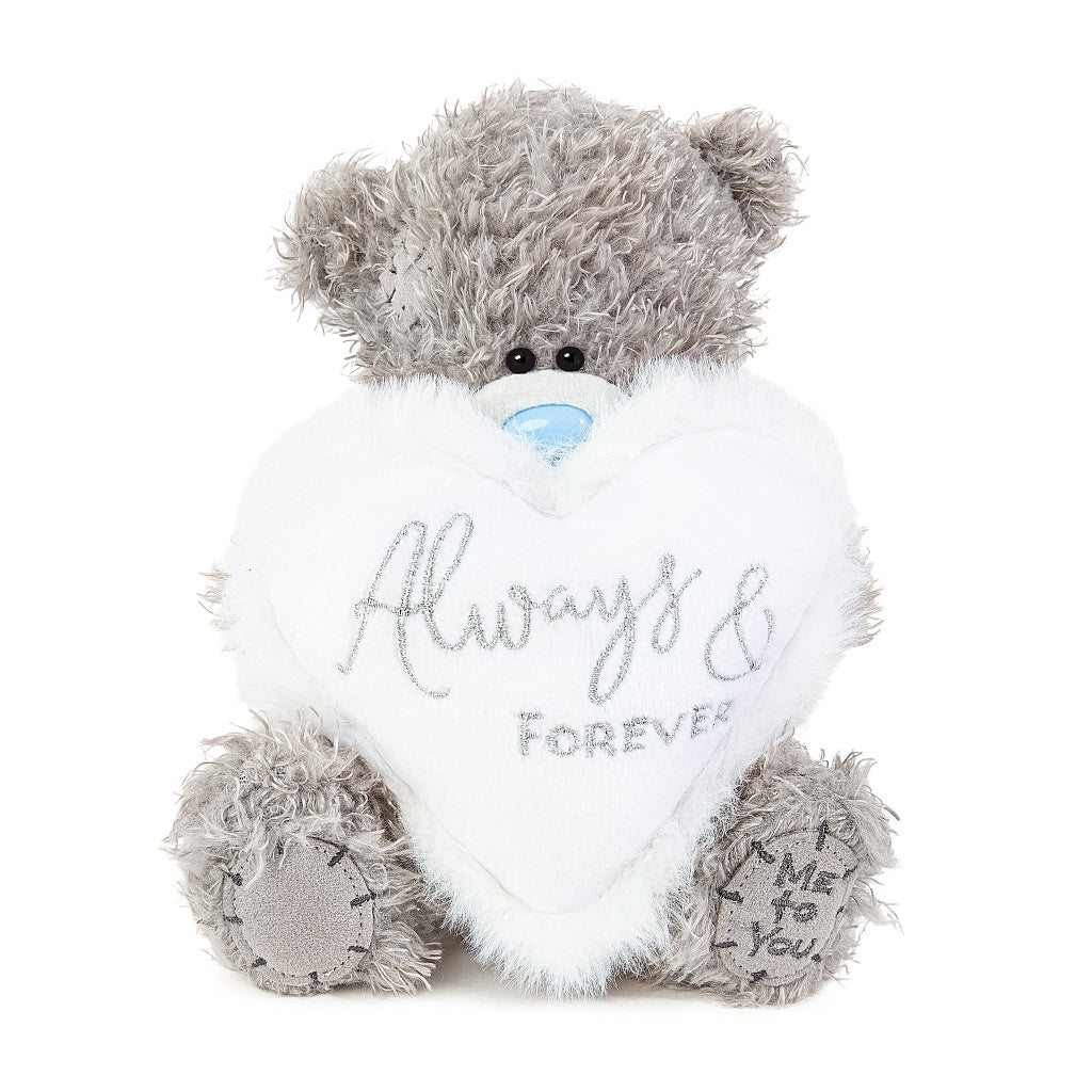 Soft plush heart from Carte Blanche's Always and Forever collection, ideal as a gift or decorative soft toy.