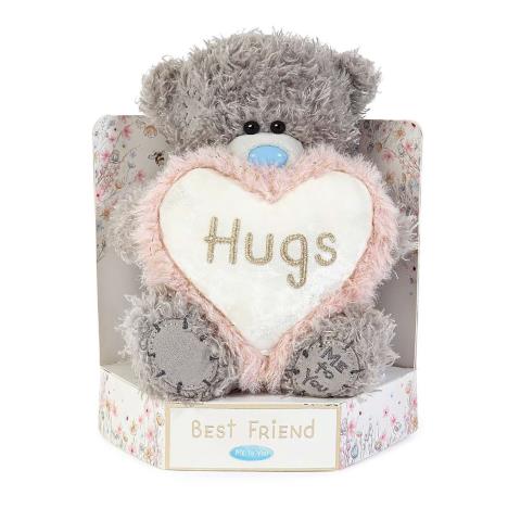Carte Blanche Bear 7-inch plush soft toy with a heart, perfect as a best friend hug gift, featuring soft, cuddly fabric.