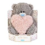 Carte Blanche Bear 7-inch fluffy heart plush soft toy, cuddly and adorable for giftware or plush toy collections.