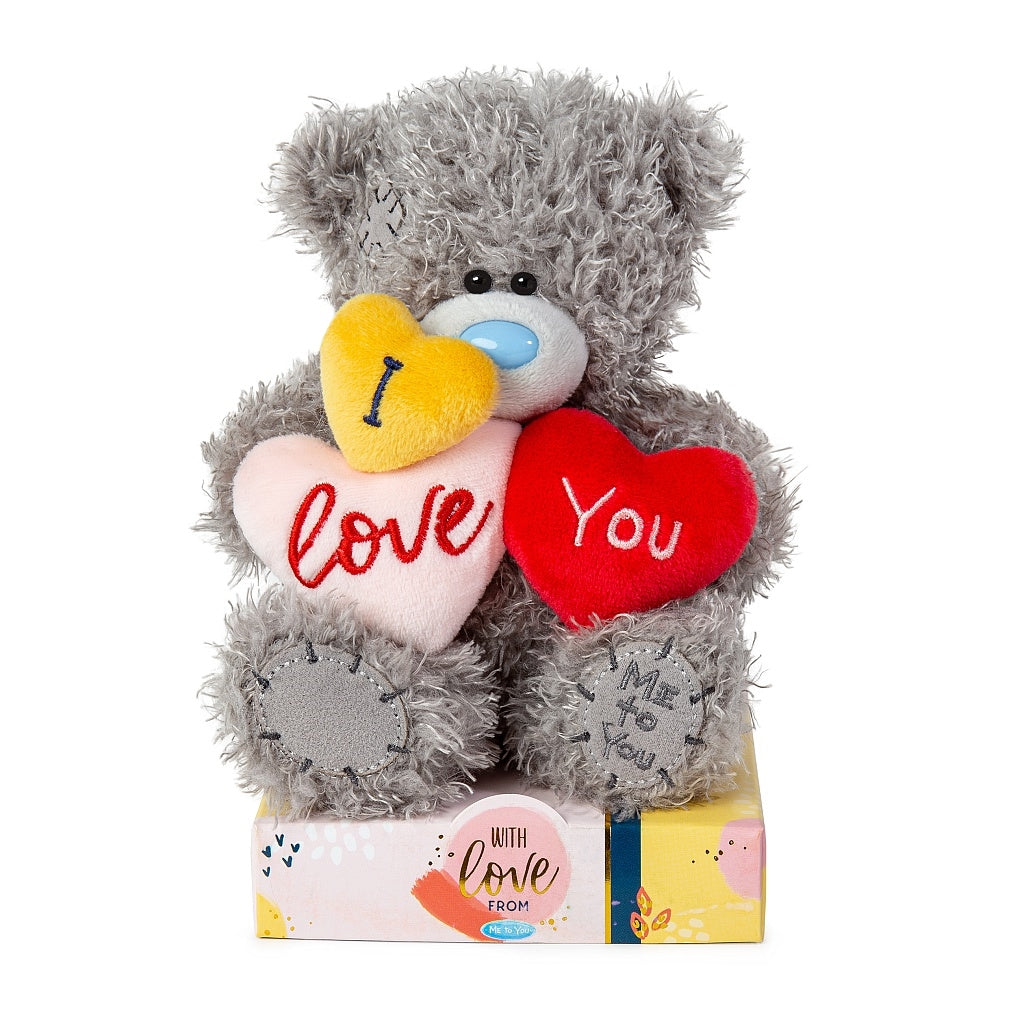 Carte Blanche I Love You Heart Plush soft toy with a pink heart design, perfect for gifting or cuddling.