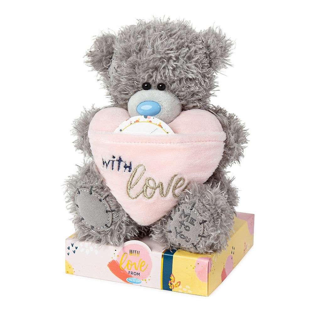 Personalised Carte Blanche Heart Plush soft toy with a soft, plush exterior, perfect for gifting and cuddling.