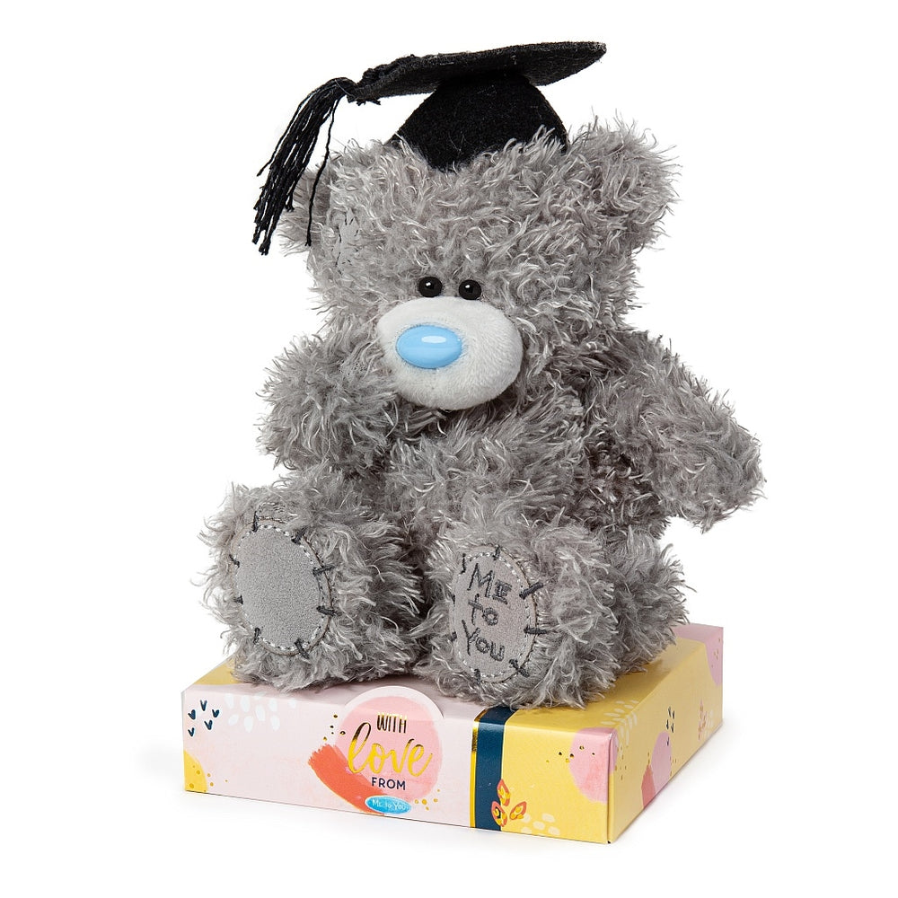 Carte Blanche Tatty Teddy graduation plush soft toy with cap and gown, perfect gift for celebrating graduation.