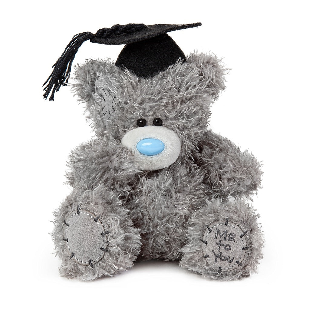 Carte Blanche Tatty Teddy graduation plush soft toy with a cap and gown, perfect gift for celebrating graduation.