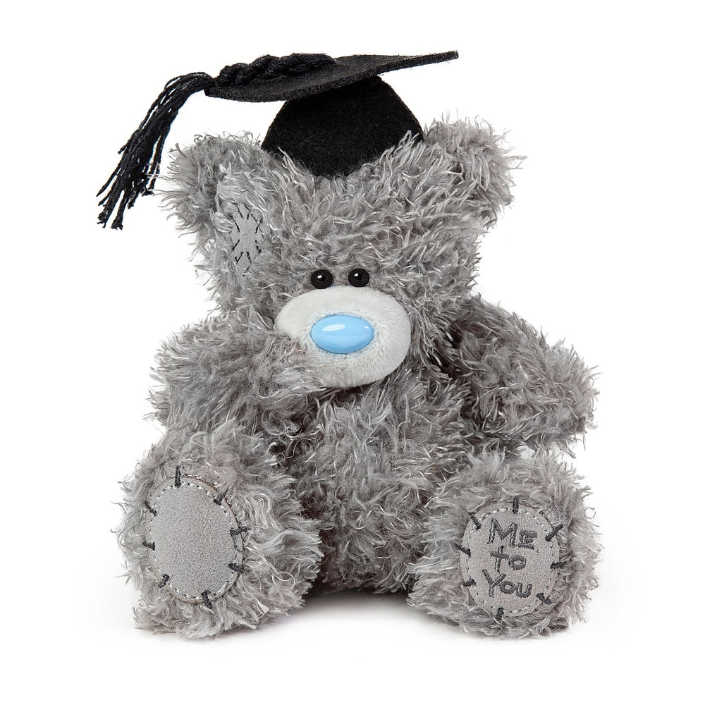 Carte Blanche Tatty Teddy graduation plush soft toy with a cap and gown, perfect gift for celebrating graduation.