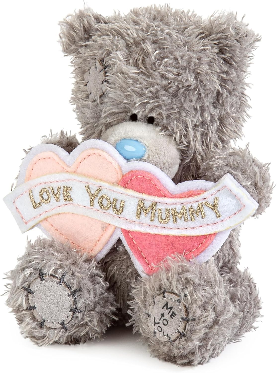 Carte Blanche Tatty Teddy plush bear, 10cm soft toy with "Love You Mummy" message, perfect for Mother’s Day gift.