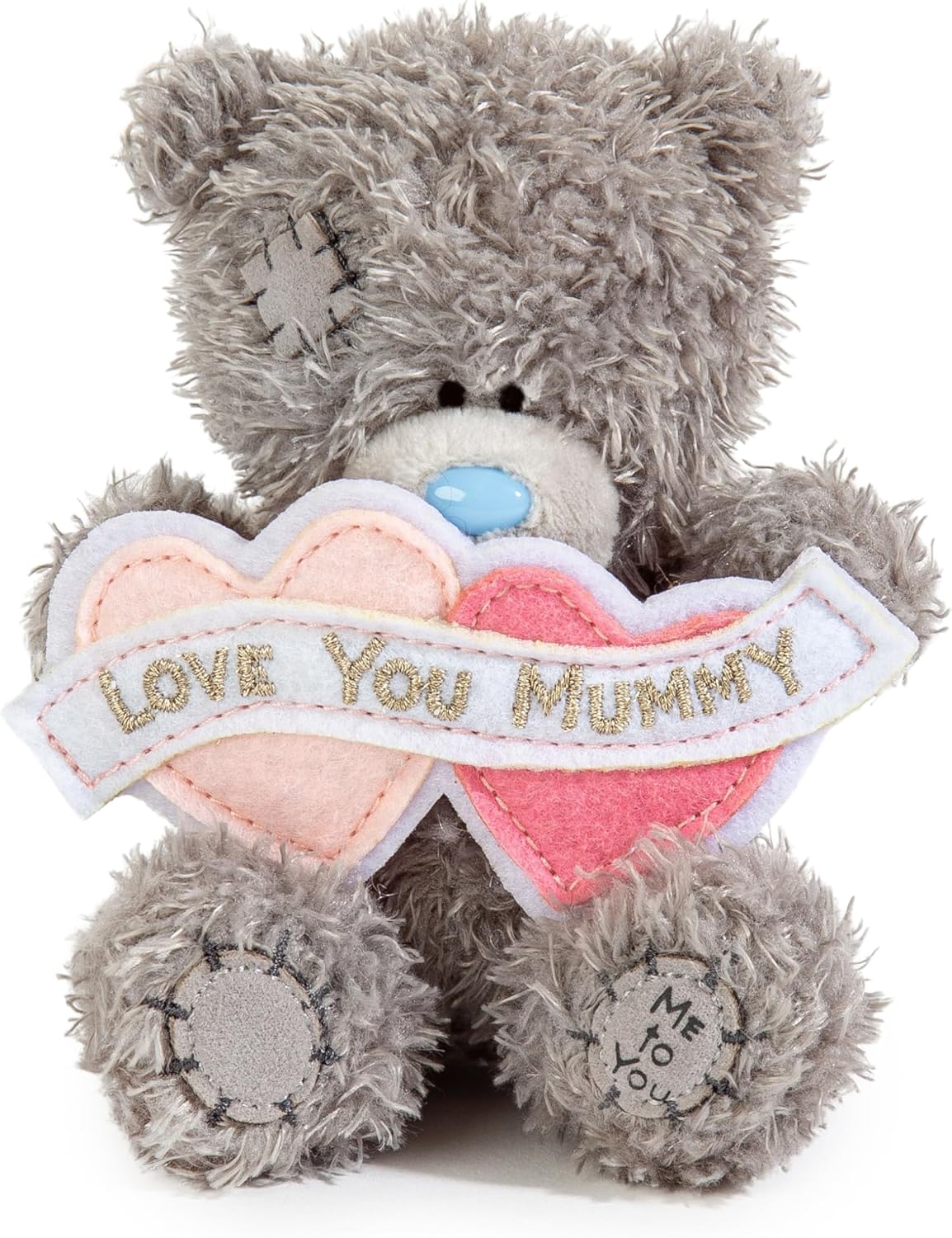 Carte Blanche Tatty Teddy plush bear, 10cm soft toy with "Love You Mummy" message, perfect for Mother’s Day gift.
