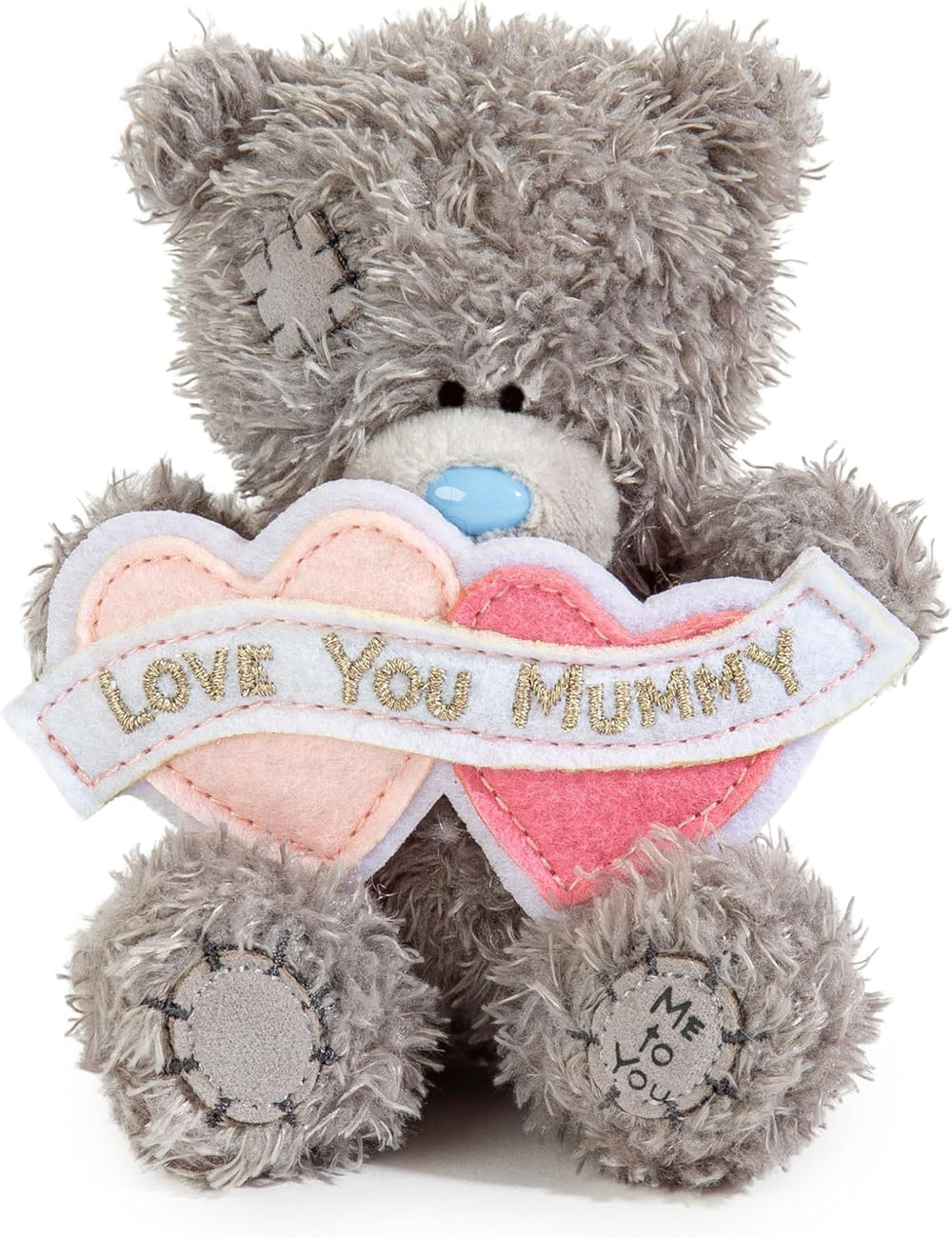 Carte Blanche Tatty Teddy plush bear, 10cm soft toy with "Love You Mummy" message, perfect for Mother’s Day gift.