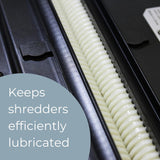 Pack of 12 Cathedral Products shredder lubrication sheets for easy maintenance of paper shredders.