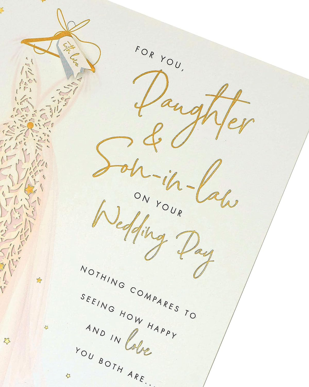 Wedding Day Congratulations Card for Daughter & Son in Law with Sentimental Message