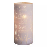Celebrations memorial tube light keepsake with "Mum & Dad" tribute, designed to honor loved ones with a soft glowing light.