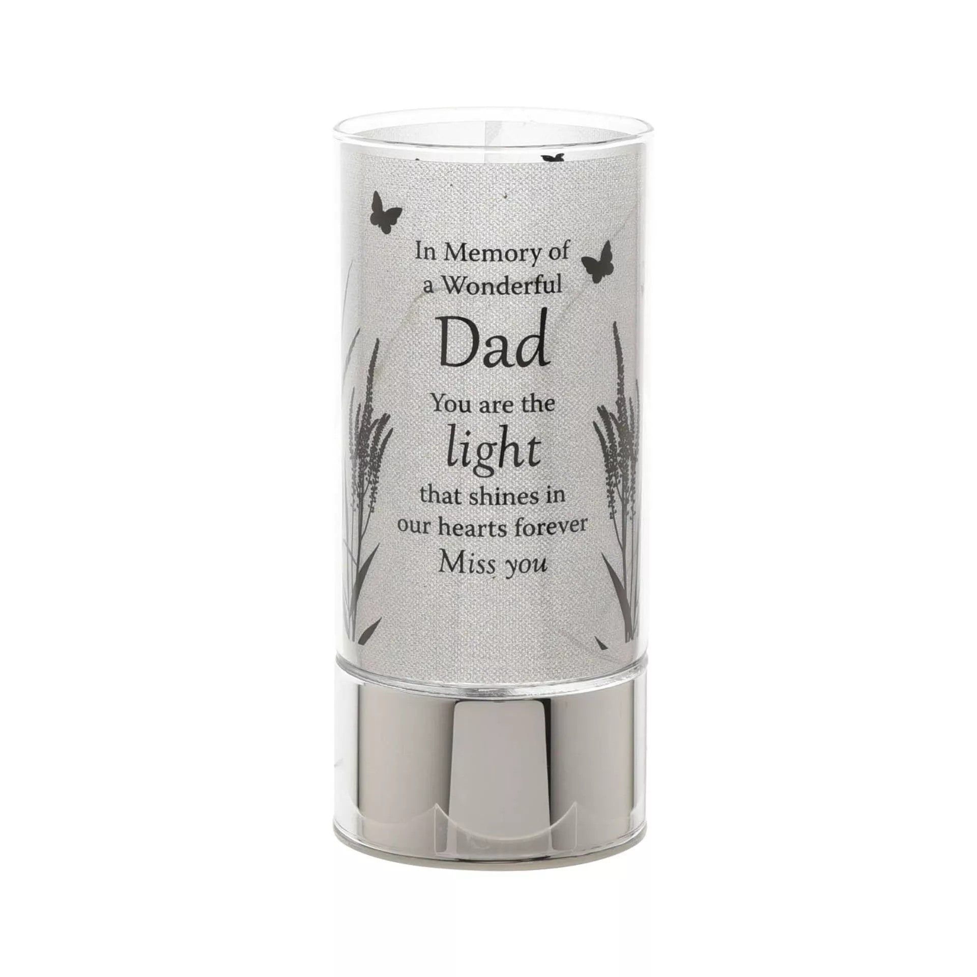 Celebrations memorial ornament featuring a tube light tribute keepsake for dad, with heartfelt "Thoughts of You" inscription.