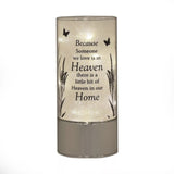 Celebrations Thoughts of You Memorial Tube Light with 'Heaven' tribute design, a heartfelt keepsake memorial light.