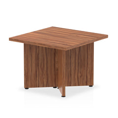 Dynamic Impulse W600 x D600 x H435mm Square Coffee Table Panel Arrowhead Leg Walnut Finish - I003424 DD