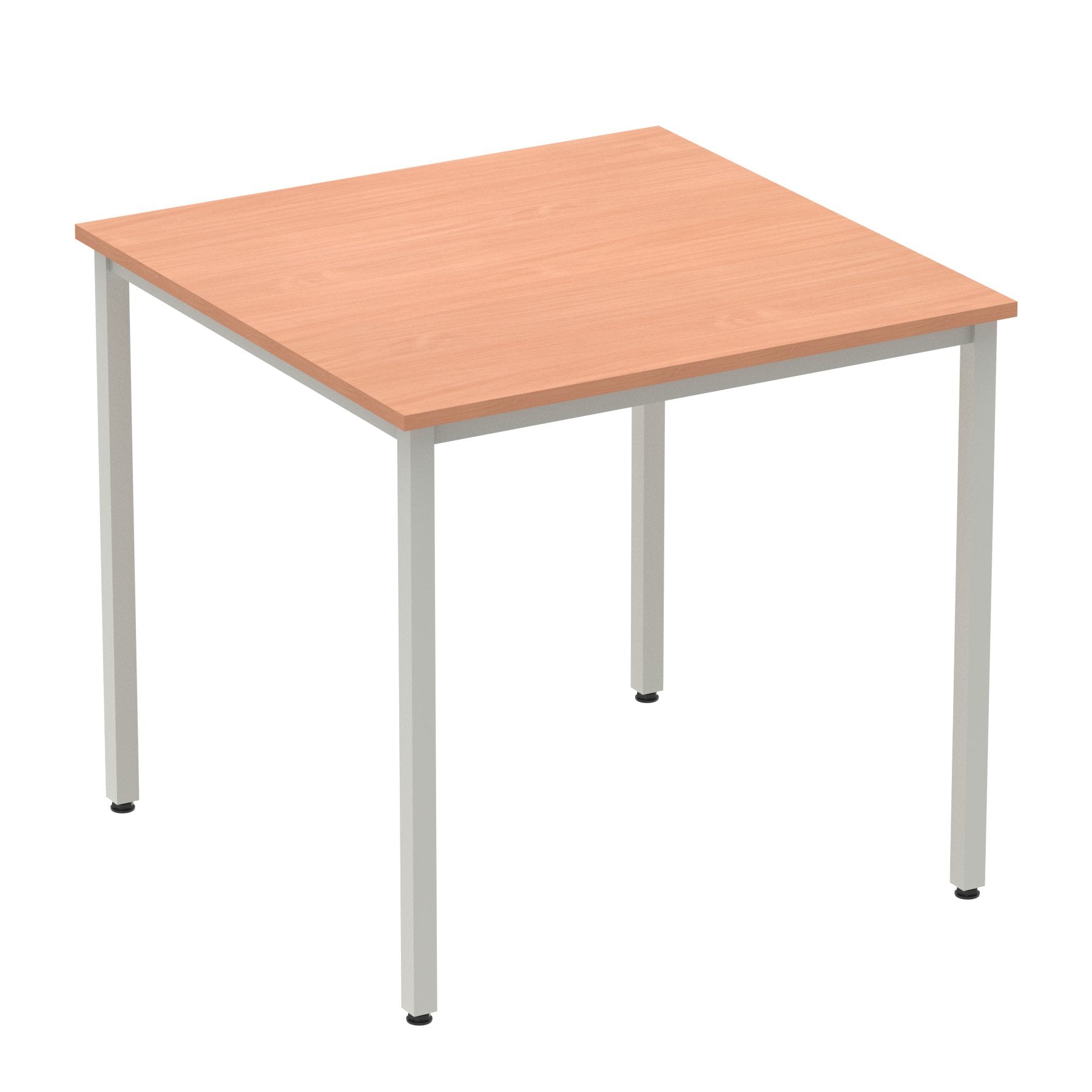 Impulse 800mm Straight Table Beech Top Silver Box Frame Leg BF00101 DD