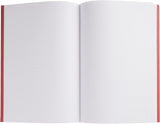 A4 Red Exercise Book - Lined with Margin