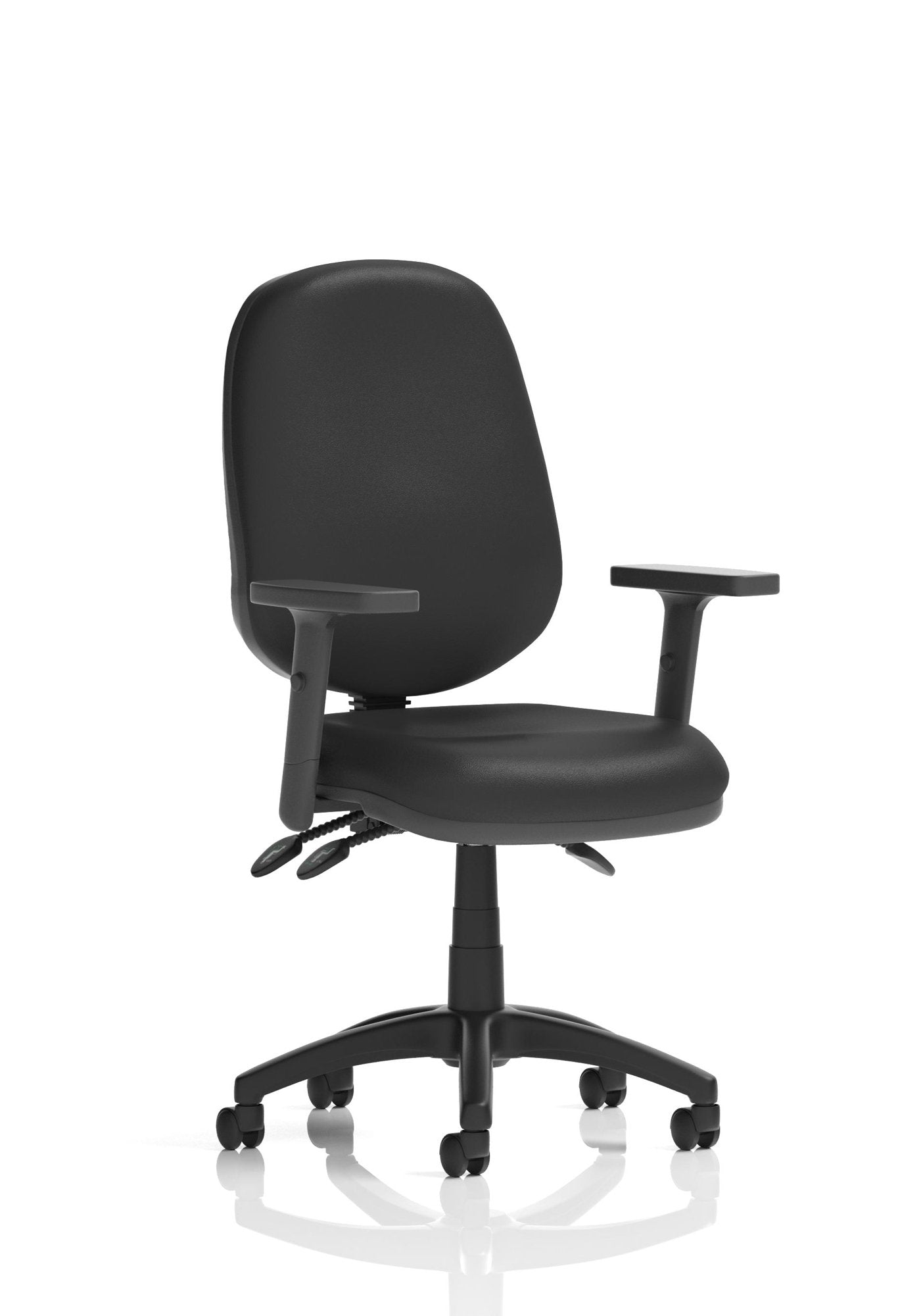 Eclipse Plus III Vinyl Chair Black Adjustable Arms KC0046 DD