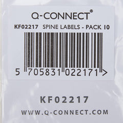 Q-Connect Lever Arch File Spine White Label (Pack of 10)