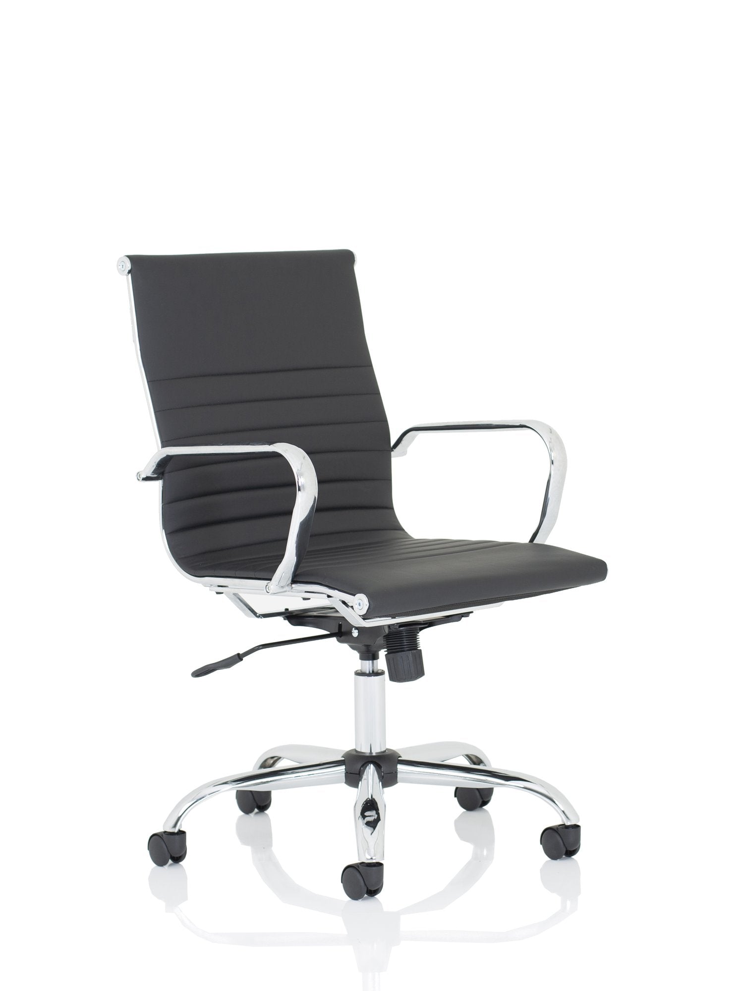 Nola Medium Black Soft Bonded Leather Executive Chair OP000225 DD